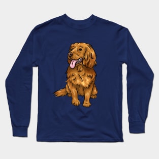 Cute Red Cocker Spaniel Dog Long Sleeve T-Shirt